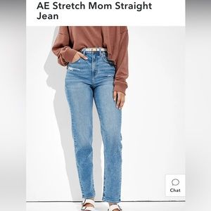00, 0, and 2 American Eagle Stretch Mom Straight Jean